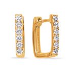 Yellow Gold Diamond Earring