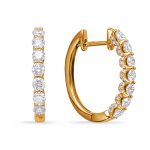 Yellow Gold Diamond Earring