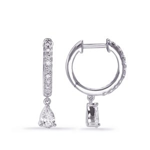 White Gold Diamond Earring