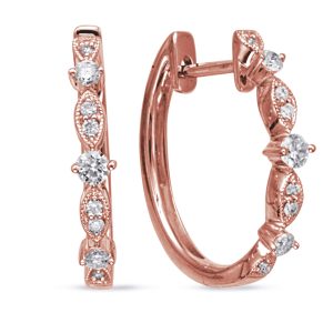 Rose Gold Diamond Earring