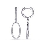 White Gold Diamond Earring
