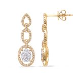 Yellow Gold Diamond Earring