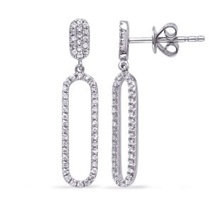 White Gold Diamond Earring