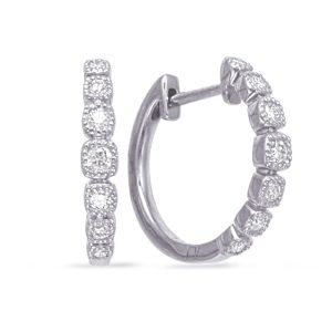 White Gold Diamond Earring