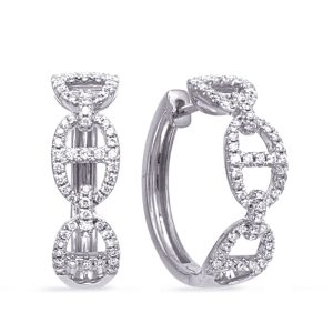 White Gold Diamond Earring