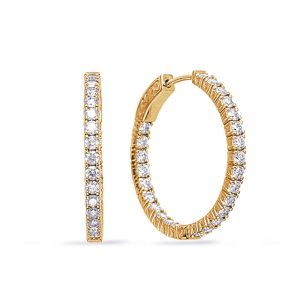 Yellow Gold Diamond Earring