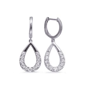 White  Gold Diamond Earring