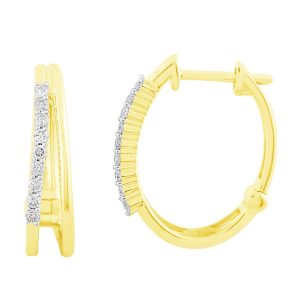 Yellow Gold Diamond Earring
