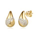 Yellow Gold Diamond Earring