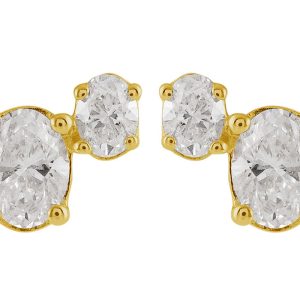Yellow Gold Diamond Earring