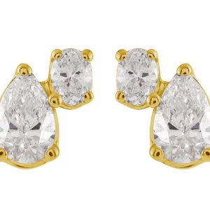 Yellow Gold Diamond Earring