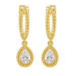 Yellow Gold Diamond Earring