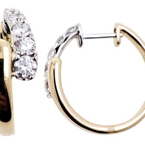 Yellow & White Gold Diamond Earring