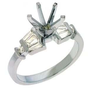 Emerald & Diamond Engagement Ring