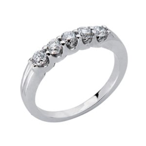 Platinum Five Stone Band