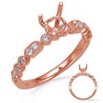 Rose Gold Diamond  Engagement Ring