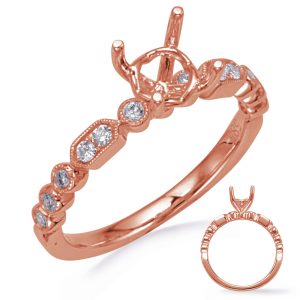 Rose Gold Diamond Engagement Ring