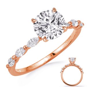 Rose Gold Marquise Engagement Ring