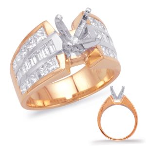 Rose & White Gold Engagement Ring
