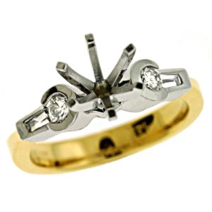 Yellow & White Gold Engagement Ring