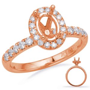Rose Gold Halo Engagement Ring