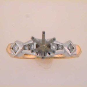 Two Tone Engagement Ring
