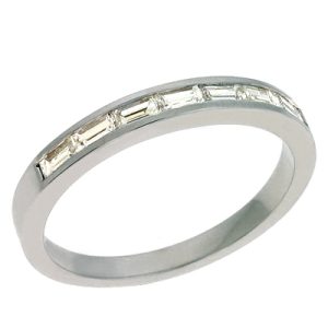 Baguette Band In Platinum