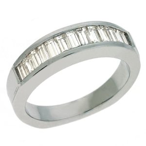 White Gold Baguette Band