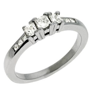 Designer Three Stone Ring