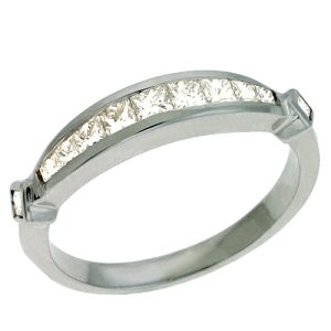 Diamond Band Princess Cut