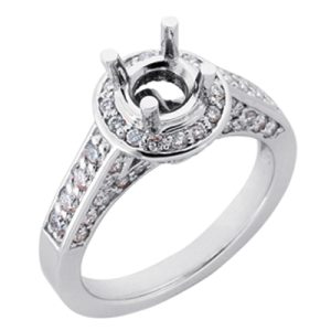 White Gold Halo Engagement Ring