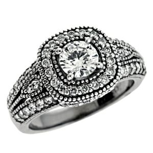 White Gold Halo Engagement Ring