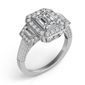 Platinum Halo Engagement Ring