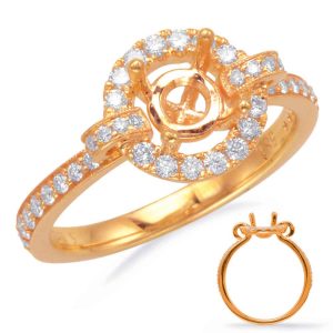 Rose Gold Halo Engagement Ring