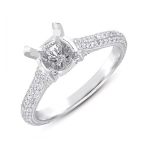 Platinum Pave Engagement Ring