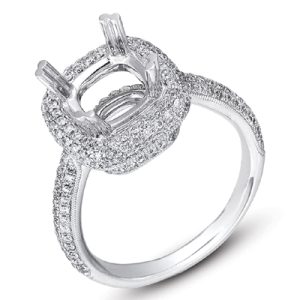 White Gold Halo Engagement Ring