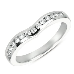 Platinum Matching Band Curved