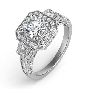 White Gold Halo Engagement Ring