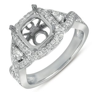 Platinum Pave Engagement Ring