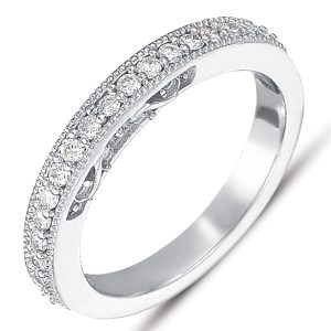 Palladium Diamond Band