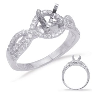 White Gold Halo Engagement Ring