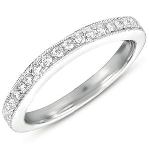 White Gold Pave Matching Band