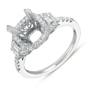 Platinum Pave Engagement Ring