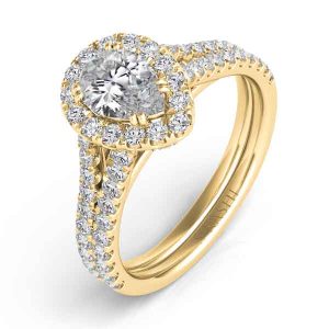 Yellow Gold Pave Engagement Ring