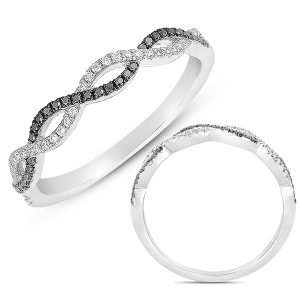 Platinum & Black Diamond Matching Band