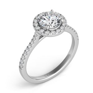 Platinum Halo Engagement Ring