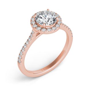 Rose Gold Halo Engagement Ring