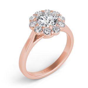 Rose Gold Halo Engagement Ring Rose Gold Halo Engagement Ring