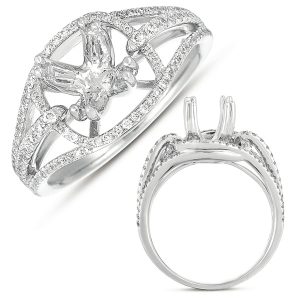 White Gold Halo Engagement Ring
