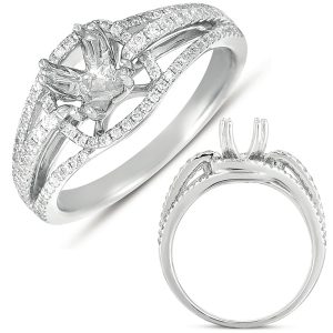 White Gold Halo Engagement Ring